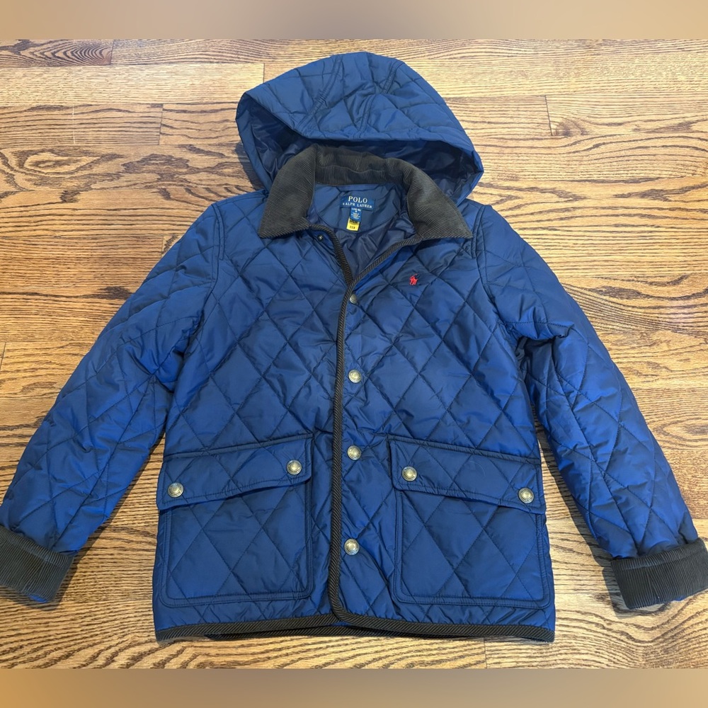 Polo Ralph Lauren navy quilted jacket, boys Large (14/16)